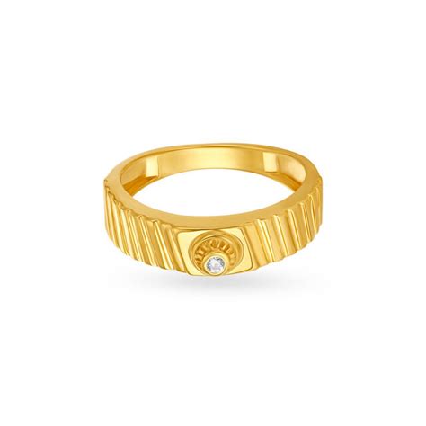 Minimalist Men's Gold Finger Ring