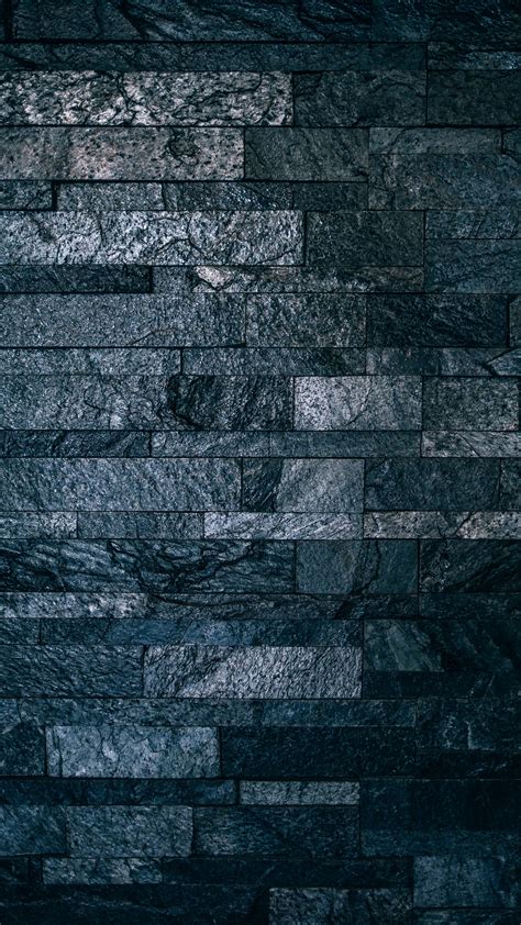 Download wallpaper 2160x3840 wall, bricks, tile, dark, ribbed samsung ...