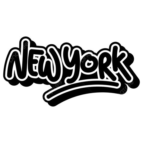 New York Text Vector, New, York, New York PNG and Vector with ...