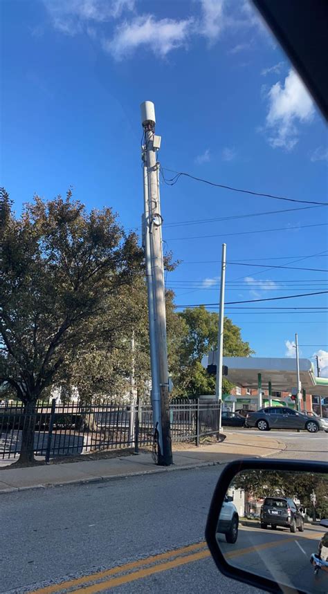 verizon small cell upgrade in cincinnati. less of an eyesore, but it’s still leaning. much ...