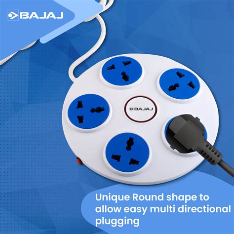 BAJAJ 5 WAY EXTENSION REEL 3 MTR – Bajaj Electricals India