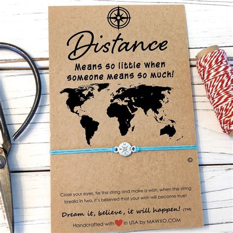 Buy Distance Means so Little Best Friend Gifts for Her Long Distance ...