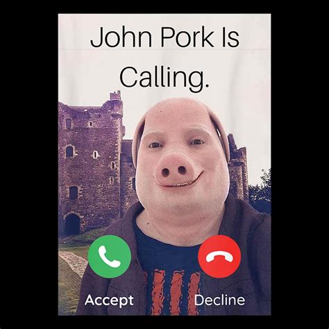 John Pork is Calling PNG – Funny Meme Phone Screen Design, Viral T ...