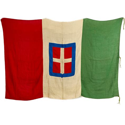 Original Italian WWII Large Kingdom of Italy Flag With Savoy Coat of A – International Military ...