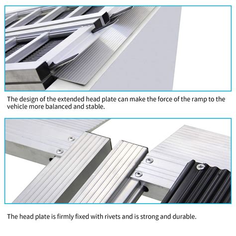 Ruedamann 85" x 54" Aluminum Folding Loading Ramp, Foldable Loading ...