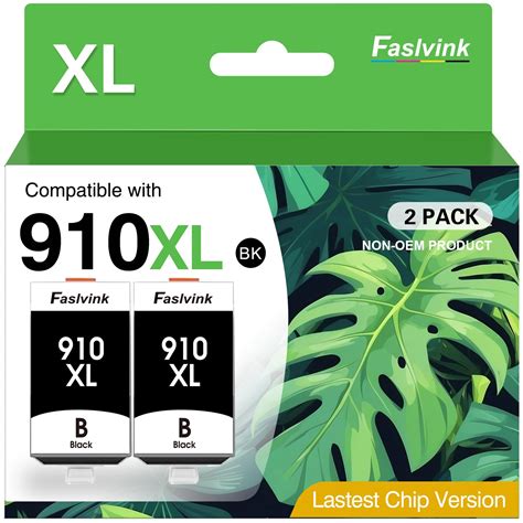 Faslvink Compatible 910XL Black Ink 910 XL Black Replacement for HP 910 ...