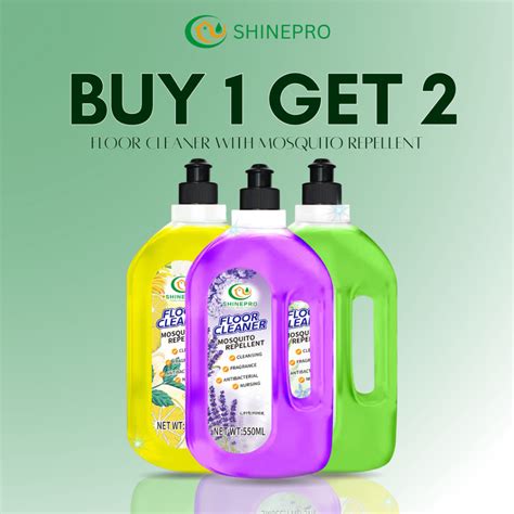 Shinepro Floor Cleaner Buy1Get2 with Mosquito Repellent, Quick Dry ...