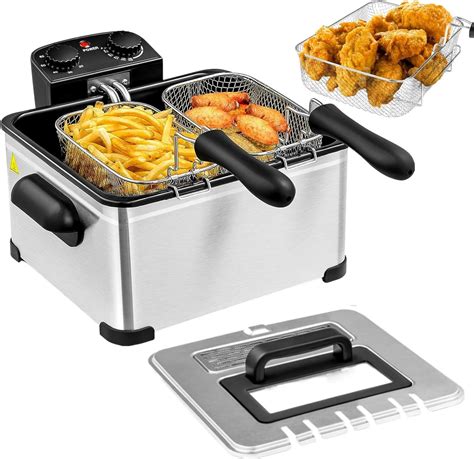 Amazon.com: MEDIMALL Deep Fryer with Basket, 5.3QT/21Cup Electric Oil ...
