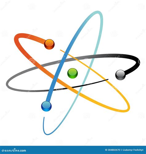 Atom Symbols Of Nuclear Energy Icon. Scientific Research And Molecular ...