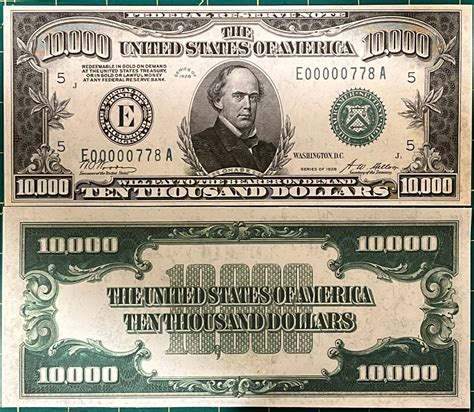 10000 Dollar Bill Back