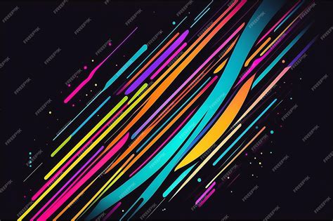 Retrofuturism poster design in trend retro line style and neon colors ...