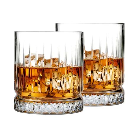 SAKI Trendy Whiskey Glasses Set of 2 | Heavy Base & Stylish Design ...