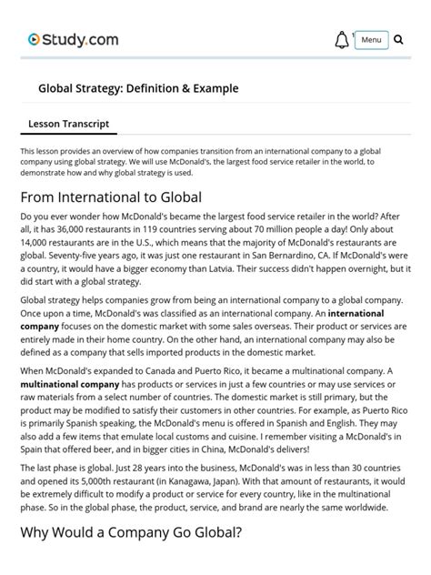 Image result for Example of Global Strategy