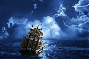 Exclusive AZOHP3017 Ships Sailing Sea Sky Clouds Night Lightning Full ...