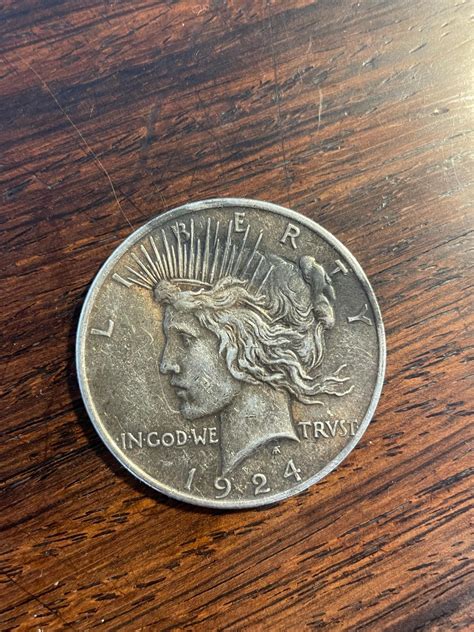 Rare 1924 Peace Silver Dollar Coin - Etsy