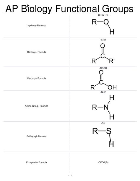 Ap Bio Functional Groups - AP Biology Functional Groups Study online at ...