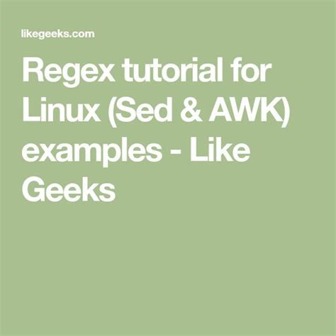 Image result for Linux Regex