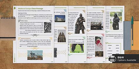 Medieval Europe Cloze Passage