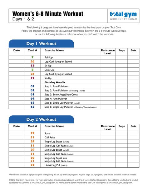 Exercise Chart PDF 的图像结果