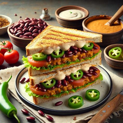 Mexican Bean Sandwich - Salad Times