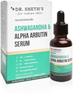 Dr. Sheth’s Ashwagandha & Alpha Arbutin Serum, Works Best For Even Skin ...