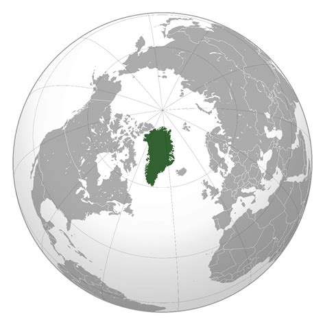 Large location map of Greenland | Greenland | North America | Mapsland | Maps of the World