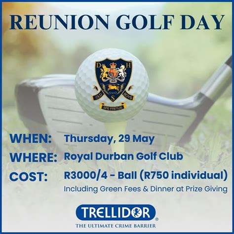 REUNION GOLF DAY, Royal Durban Golf Club, 29 May 2025 | AllEvents