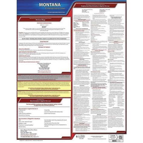 Jj Keller Labor Law Poster, English, MT, Plastic 100-MT | Zoro