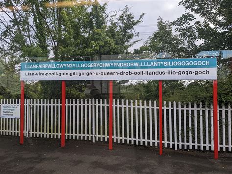 I just passed through this train station in Wales, longest place name ...