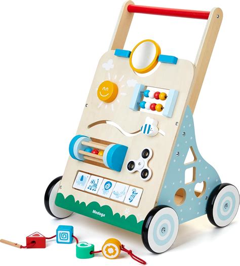 Amazon.com: Wooden Baby Walker, 10 in 1 Baby Activity Center Walker ...