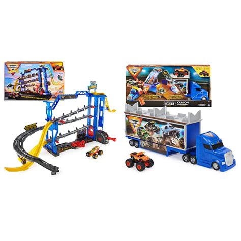 Buy Monster Jam Garage Playset and Storage with Exclusive Grave Digger ...