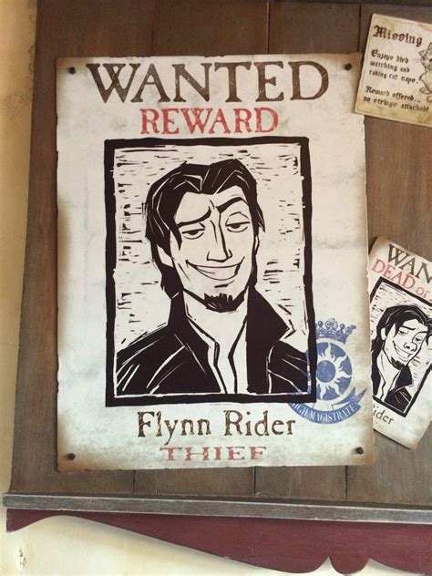 Flynn Rider (Eugene Fitzherbert) Wanted poster in Disneyland. | Disney ...