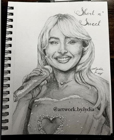 sketch of sabrina carpenter! 💛 | Cute sketches, Drawing people, Cool ...
