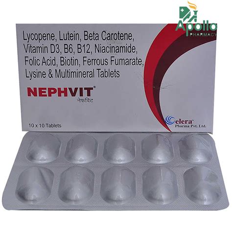 Nephvit Tablet | Uses, Side Effects, Price | Apollo Pharmacy