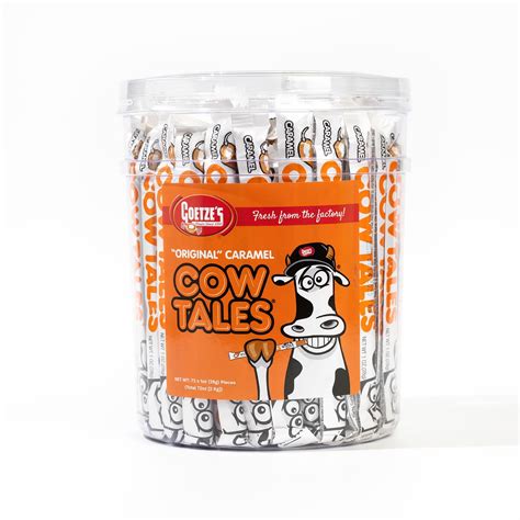 Amazon.com : Goetze's Candy Vanilla Cow Tales - 4.5 Pound Canister (72 ...