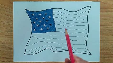 How to Draw the USA Flag | Easy Step-by-Step Tutorial 🇺🇸 - YouTube