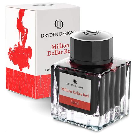 Dryden Fountain Pen Ink Bottle (50 ml) Luxury Edition, (MILLION DOLLAR ...