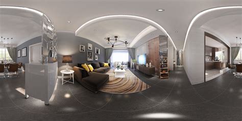 VR虚拟视角 客餐厅设计 效果图|空间|室内设计|caienji - 原创作品 - 站酷 (ZCOOL)