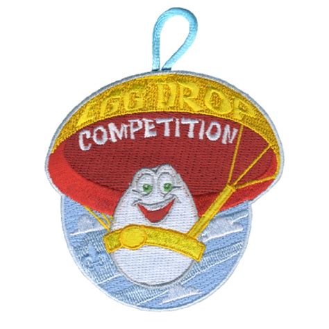 Egg Drop Competition Activity Embroidered Patch Parachute Design
