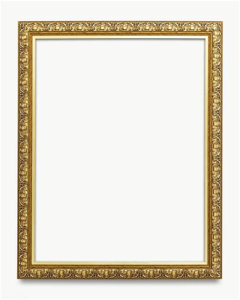 Gold Picture Frame Transparent PNG Template