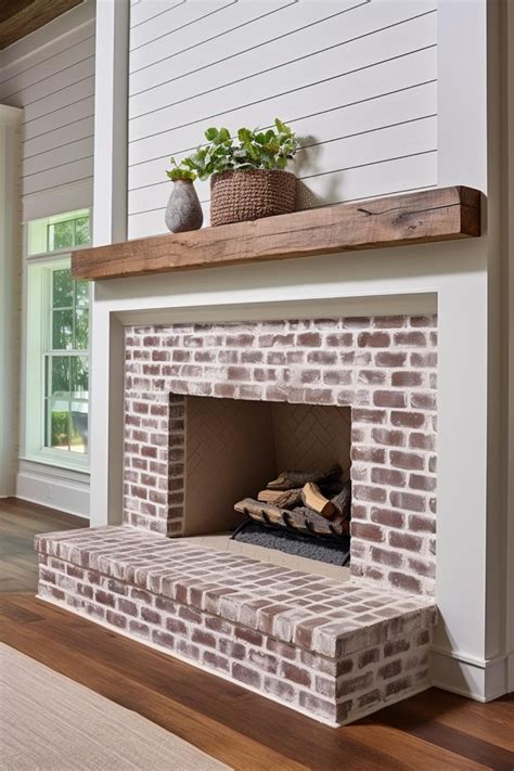 40+ Shiplap Fireplace Ideas for Your Home | Home fireplace, Brick ...