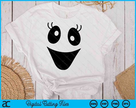 Cute Female Ghost Face Outfit for Halloween Costumes SVG PNG Files ...