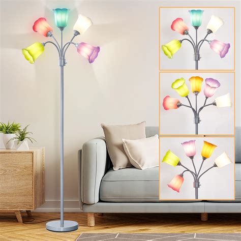 GyroVu Medusa LED Floor Lamp, Multi Head Modern Tall Lamp with ...