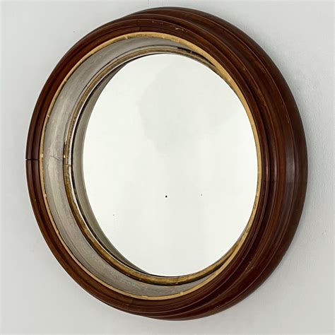 Mahogany Parcel Gilt Antique Round Mirror