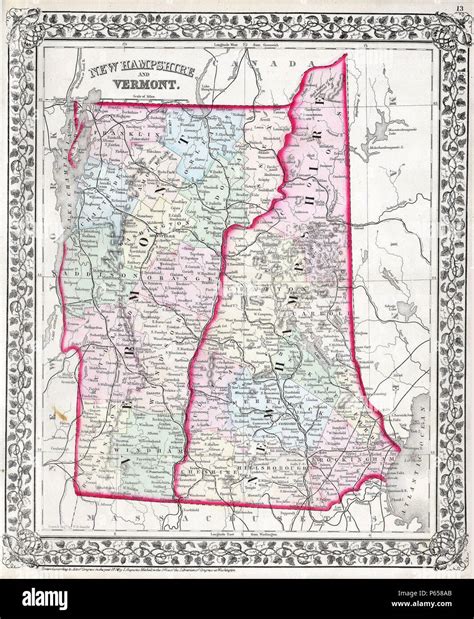 Vermont New Hampshire Map