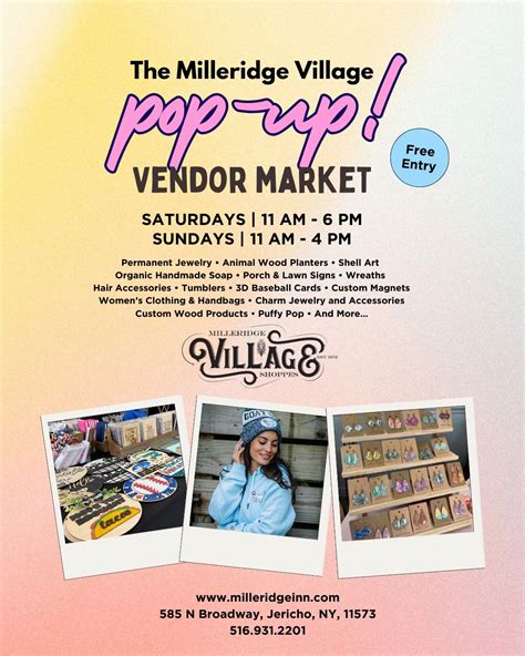 The Milleridge Village Pop Up Vendor Market, 585 North Broadway ...