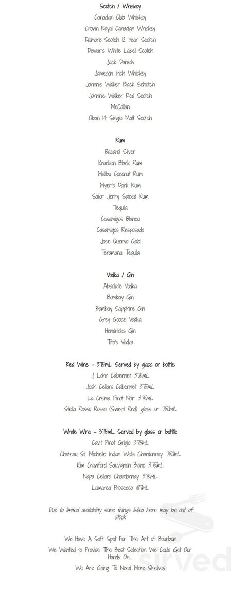 Crust Kitchen & Bar menu in Rome, New York, USA