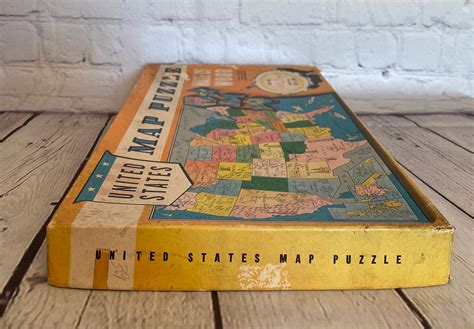 Vintage United States Map Puzzle by Whitman Publishing Co. 1942 Puzzle ...