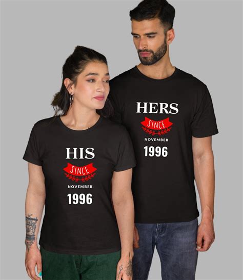 His and Hers Valentine Day T-Shirts|Custom Couple's T-Shirt Collection ...