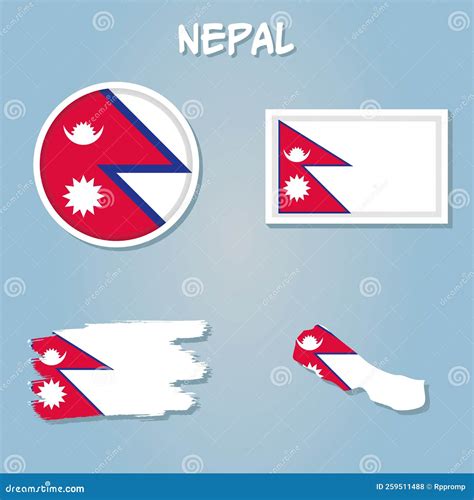 Nepal Flag Inside the Nepalese Map Borders Vector Illustration Stock Vector - Illustration of ... - borders of nepal